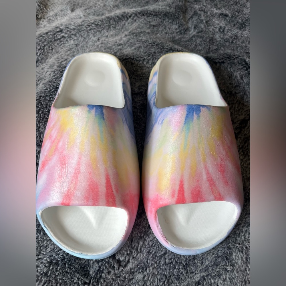 Colorful Tie-Dye Women's Slide Sandals